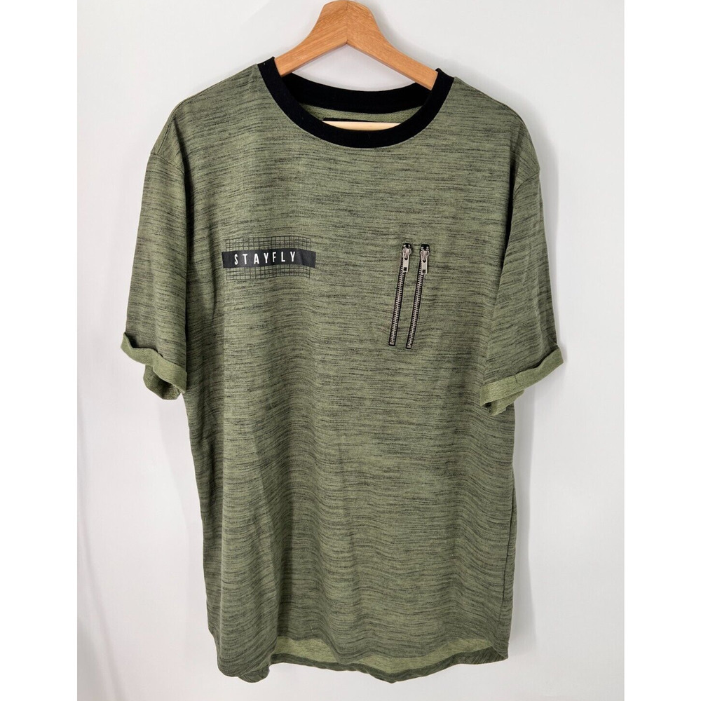 Five.By.Five by Master Piece T-Shirt Short Sleeves Heather Green Men's Size XL
